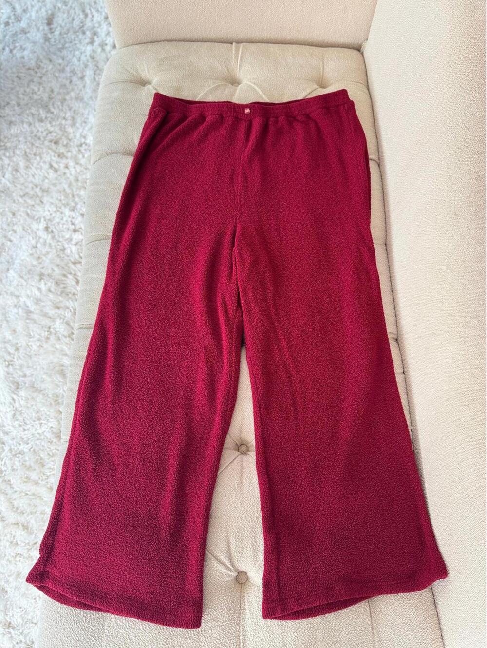Yitty Cozy Red Fleece Lounge Pants – 3X